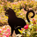 Statue de jardin de chat noir mystérieux (Lot de 2 + 1 Offerte)