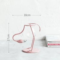 Vase Flamant Rose Hydroponique Scintillant