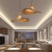 Suspension Luminaire en Rotin Rustique