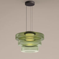 Lustre en Verre Superposé Minimaliste Élégant