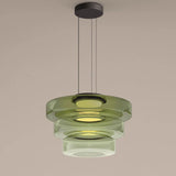 Lustre en Verre Superposé Minimaliste Élégant